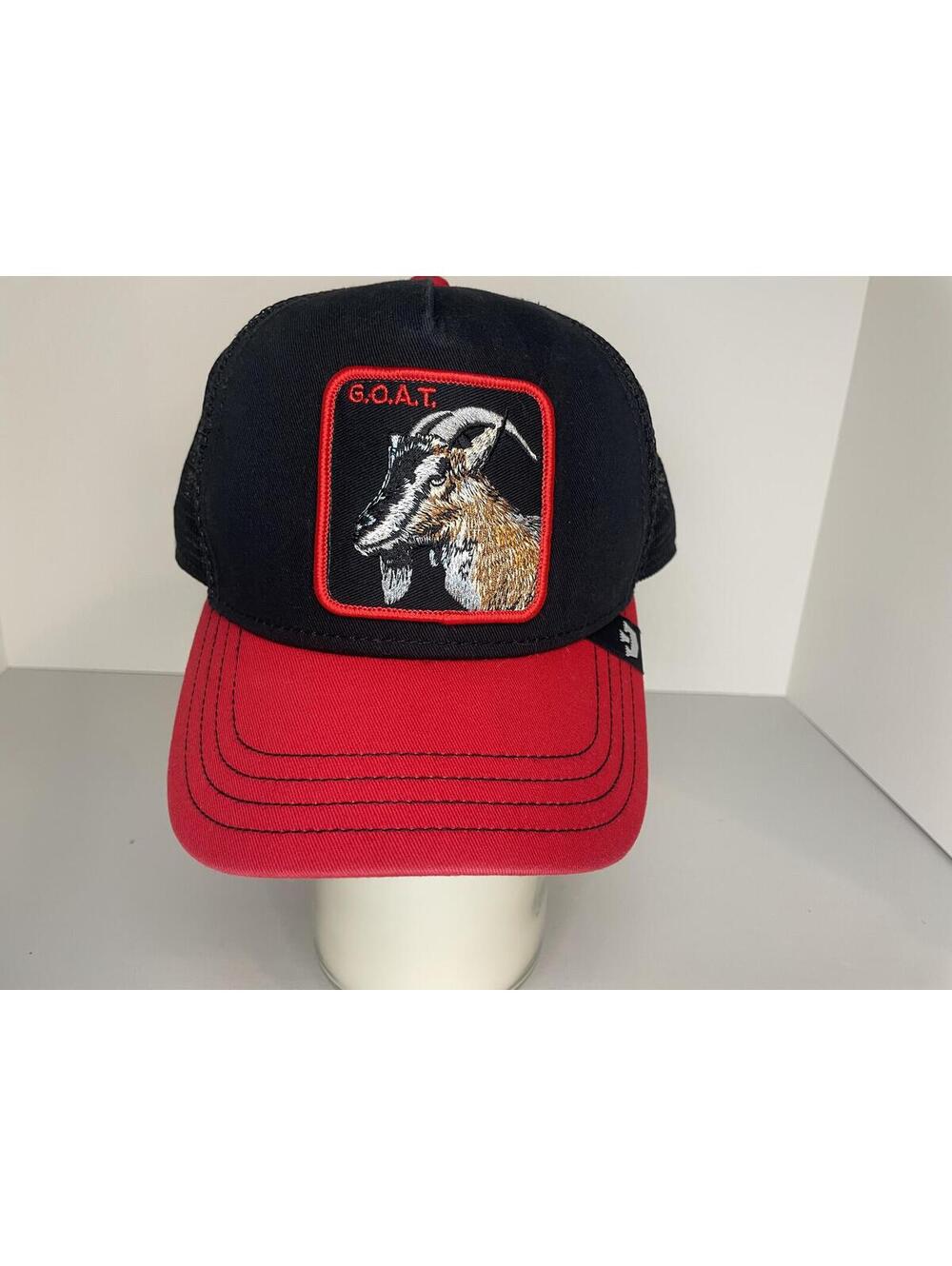 Goorin Bros The Farm Snapback Cap G.O.A.T. Back and Red Patch Hat